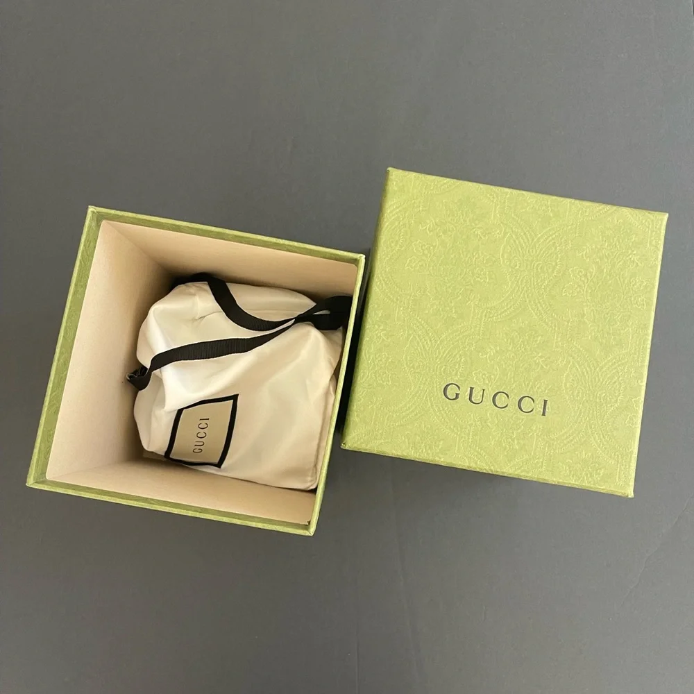 NWB  GUCCI GG MONOGRAM GLASS DOMED PAPERWEIGHT with WEB & HORSEBIT